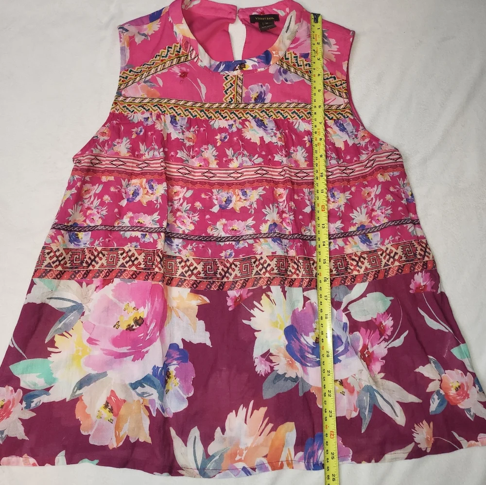 Vineet Bahl X Anthropologie Sleeveless Blouse Women's Size Medium‎ Floral